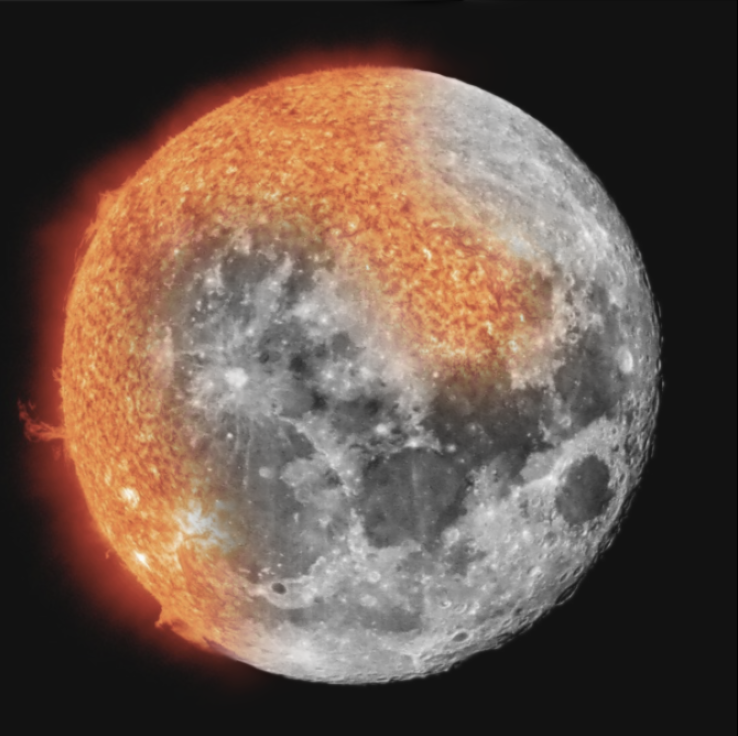 Sun + Moon hybrid image